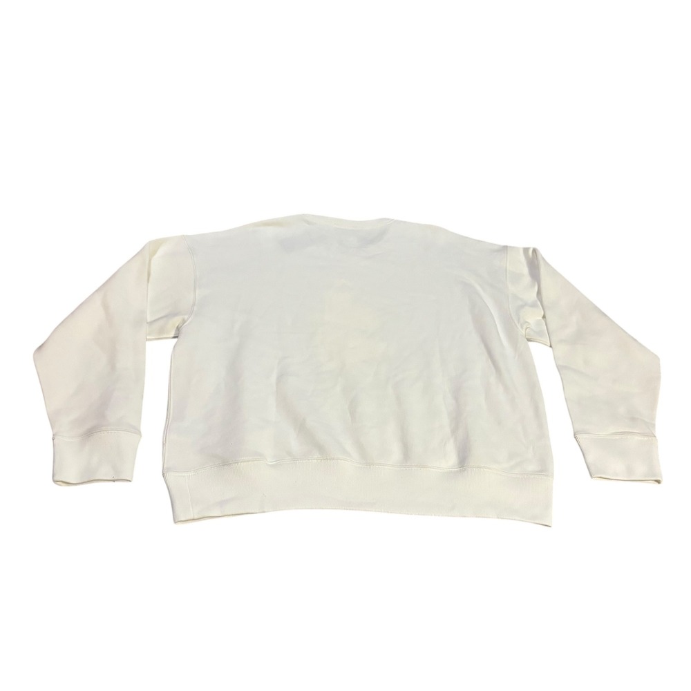 Polo Ralph Lauren Womens XXL White Polo Bear Graphic Crewneck Sweatshirt Holiday - Picture 7 of 11